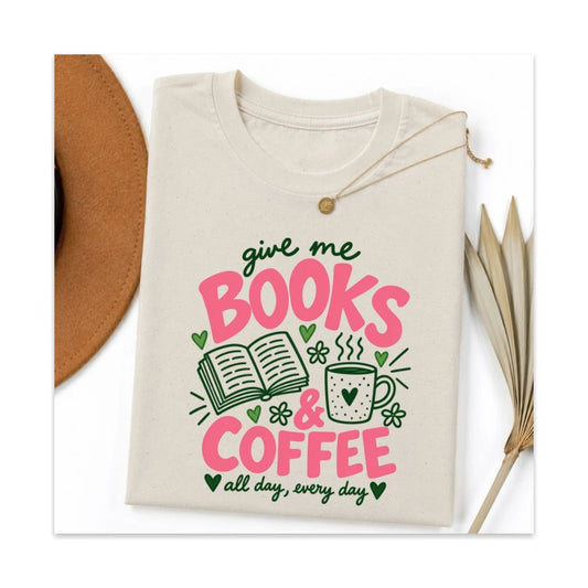 Books and Coffee Tee