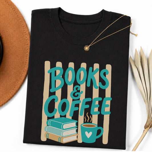 Books and Coffee Tee