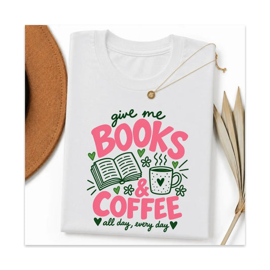 Books and Coffee Tee