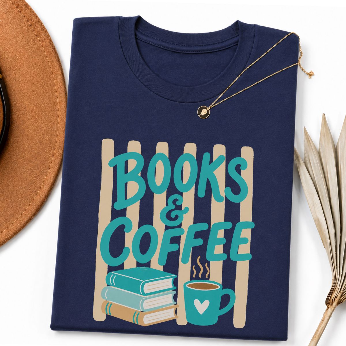 Books and Coffee Tee