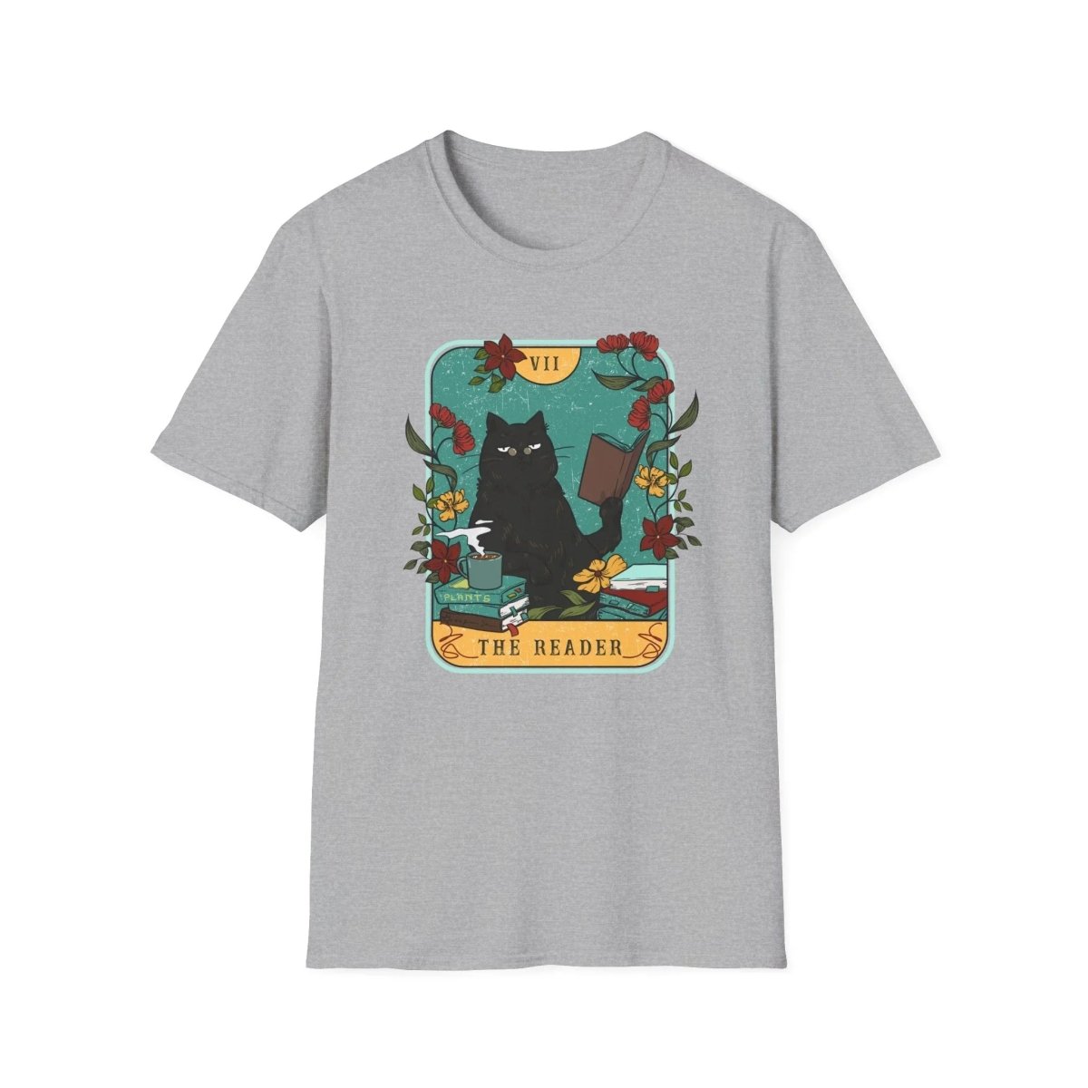 Cat Book Lover Shirt | Bookish Tarot Soft 100% Cotton Tee