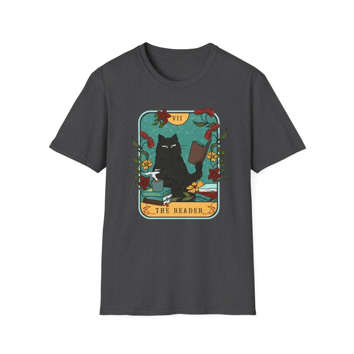 Cat Book Lover Shirt | Bookish Tarot Soft 100% Cotton Tee