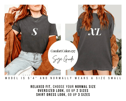 comfort colors 1717 sizing guide