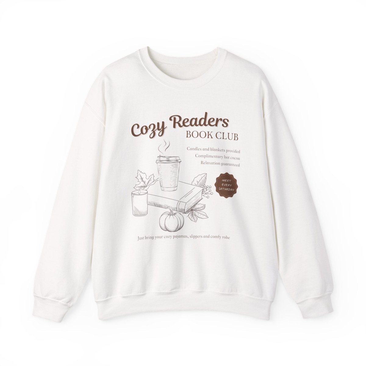 Cozy Reader Book Club Sweatshirt | Book Lover Cotton Blend Crewneck