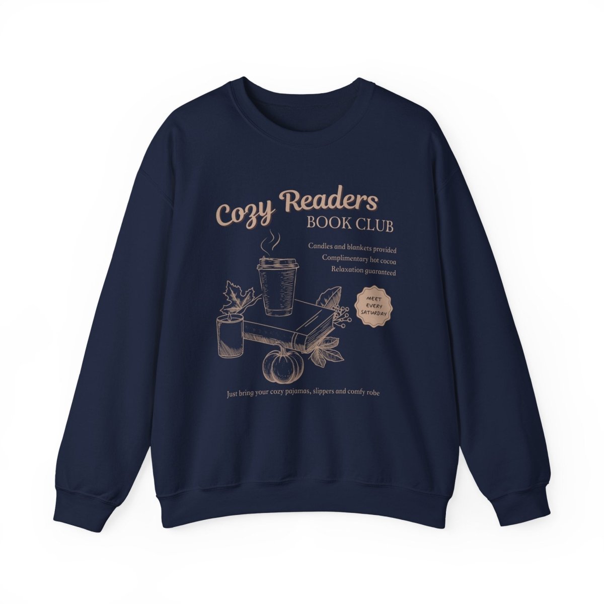 Cozy Reader Book Club Sweatshirt | Book Lover Cotton Blend Crewneck
