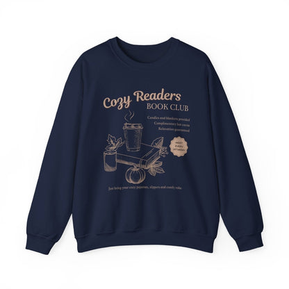 Cozy Reader Book Club Sweatshirt | Book Lover Cotton Blend Crewneck
