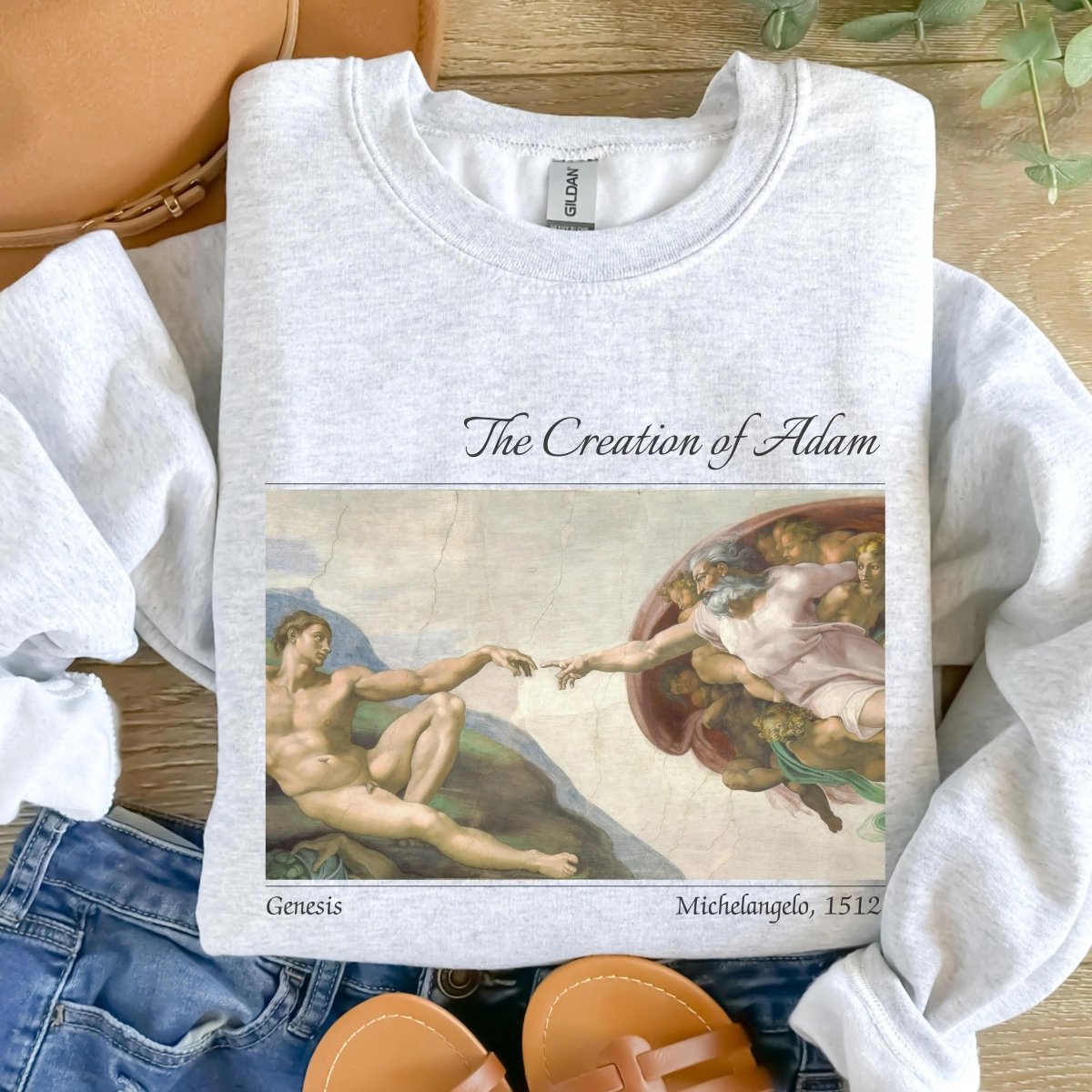 Creation of Adam Michelangelo Sweatshirt