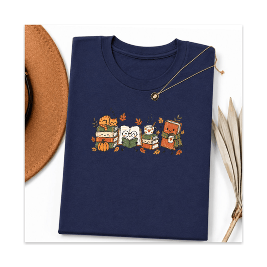 Cute Bookish Fall Tee