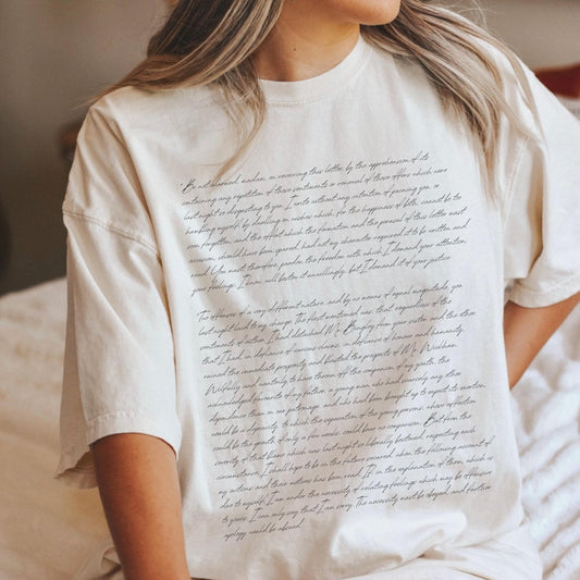 Darcy's Letter to Elizabeth Shirt