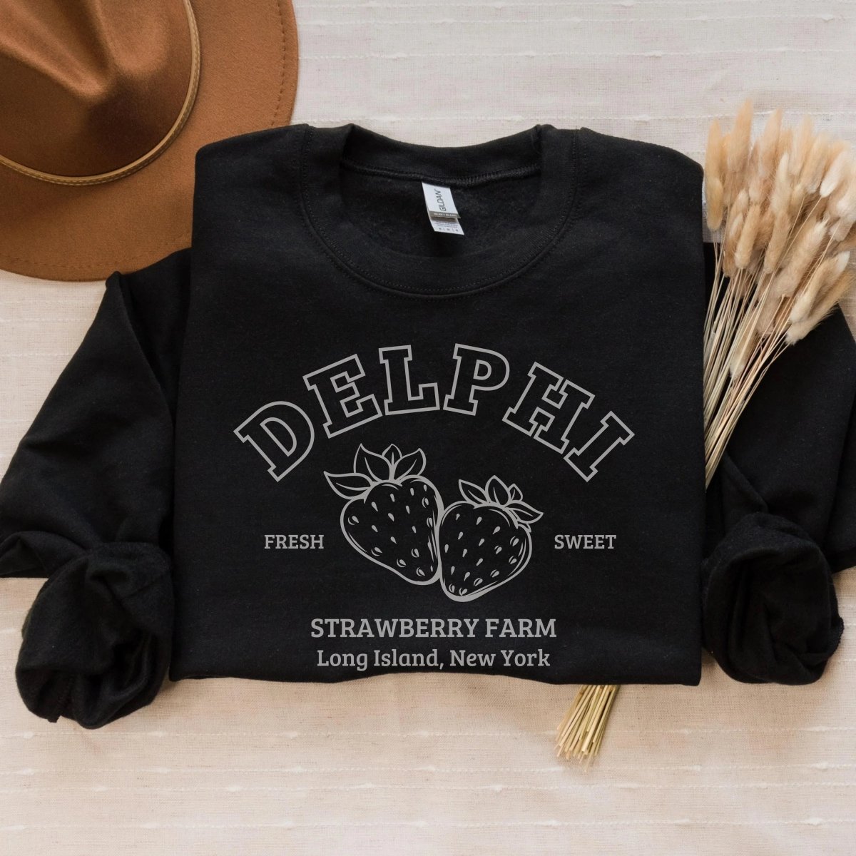 Delphi Strawberry Farm Sweatshirt | Fantasy Cotton Blend Crewneck