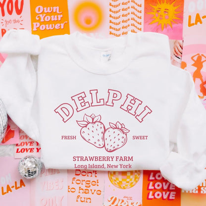 Delphi Strawberry Farm Sweatshirt | Fantasy Cotton Blend Crewneck