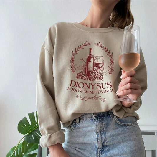Dionysus Sweatshirt | Greek Myth Cotton Blend Crewneck