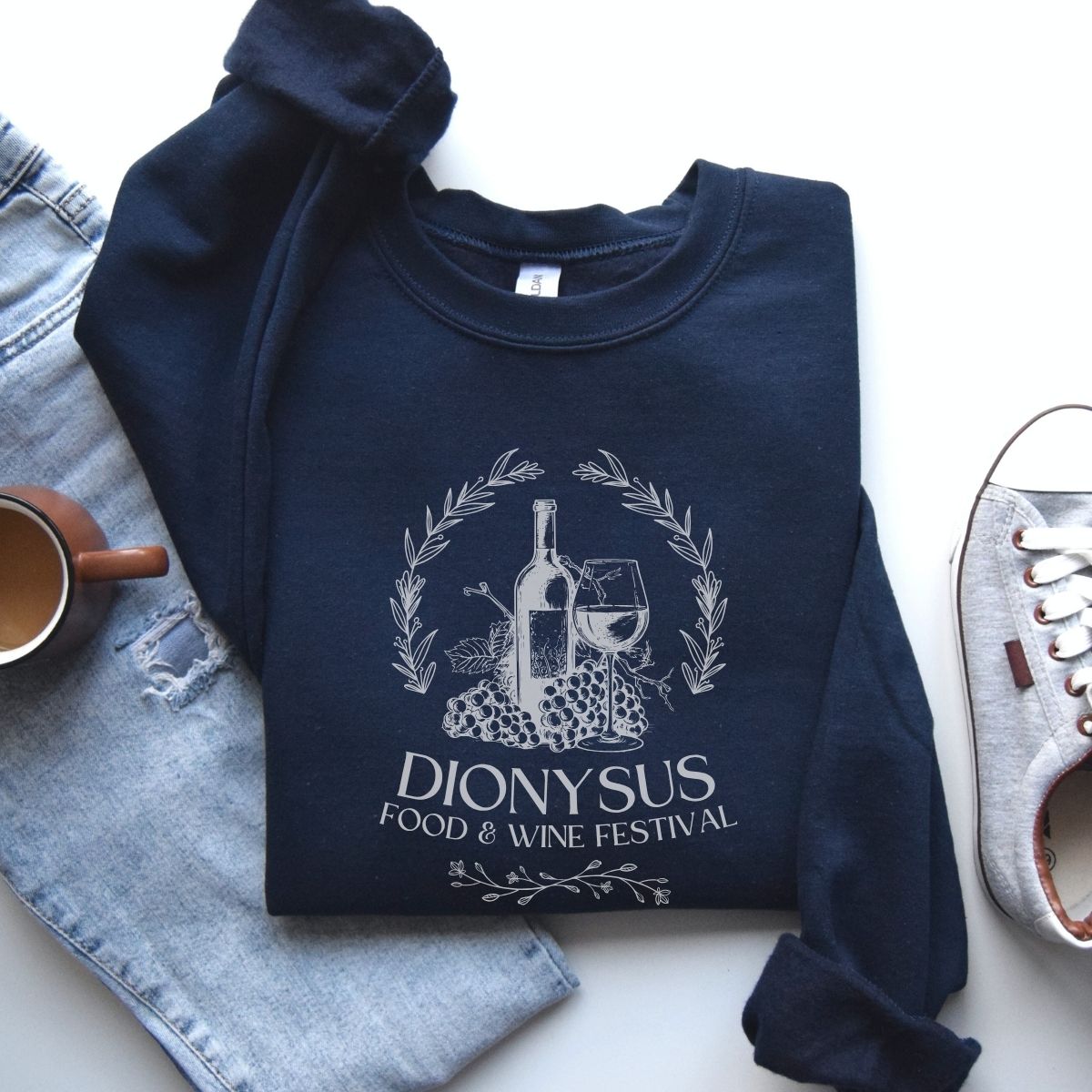 Dionysus Sweatshirt | Greek Myth Cotton Blend Crewneck
