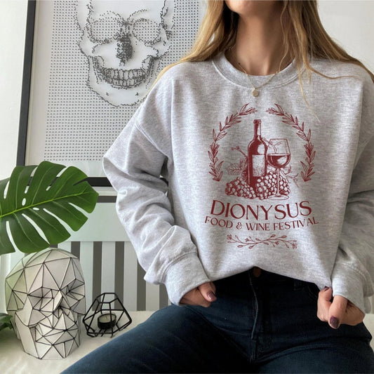 Dionysus Sweatshirt | Greek Myth Cotton Blend Crewneck