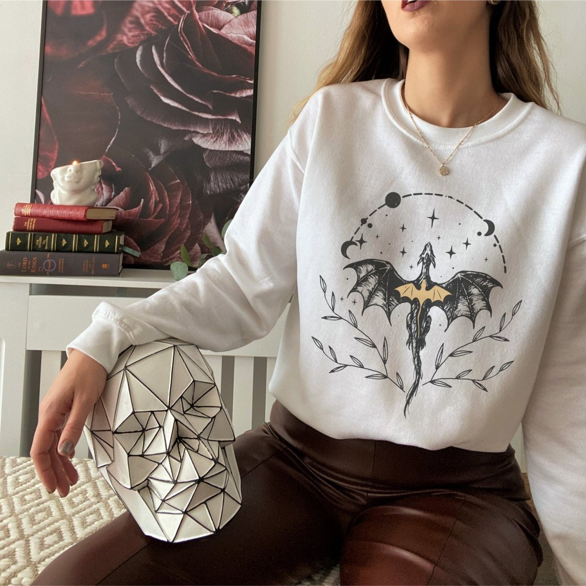 Dragon Rider Sweatshirt | Romantasy Cotton - blend Crewneck