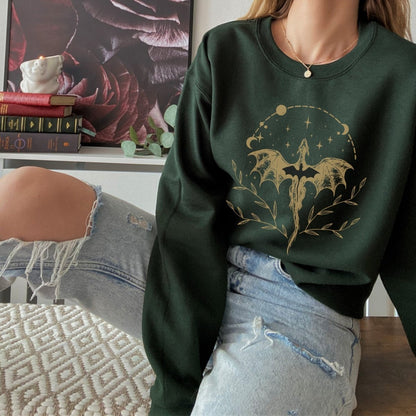 Dragon Rider Sweatshirt | Romantasy Cotton - blend Crewneck