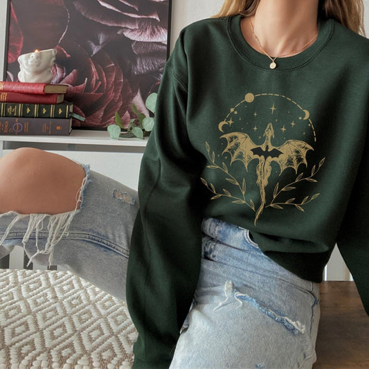 Dragon Rider Sweatshirt | Romantasy Cotton - blend Crewneck