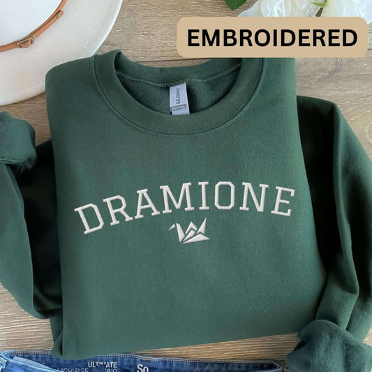 Dramione Fanfic Sweatshirt | Embroidered Cotton Blend Crewneck
