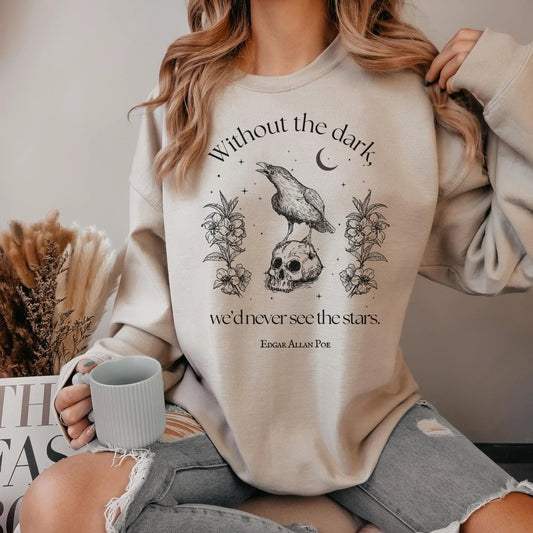 Edgar Allan Poe Sweatshirt | Dark Academia Cotton Blend Crewneck