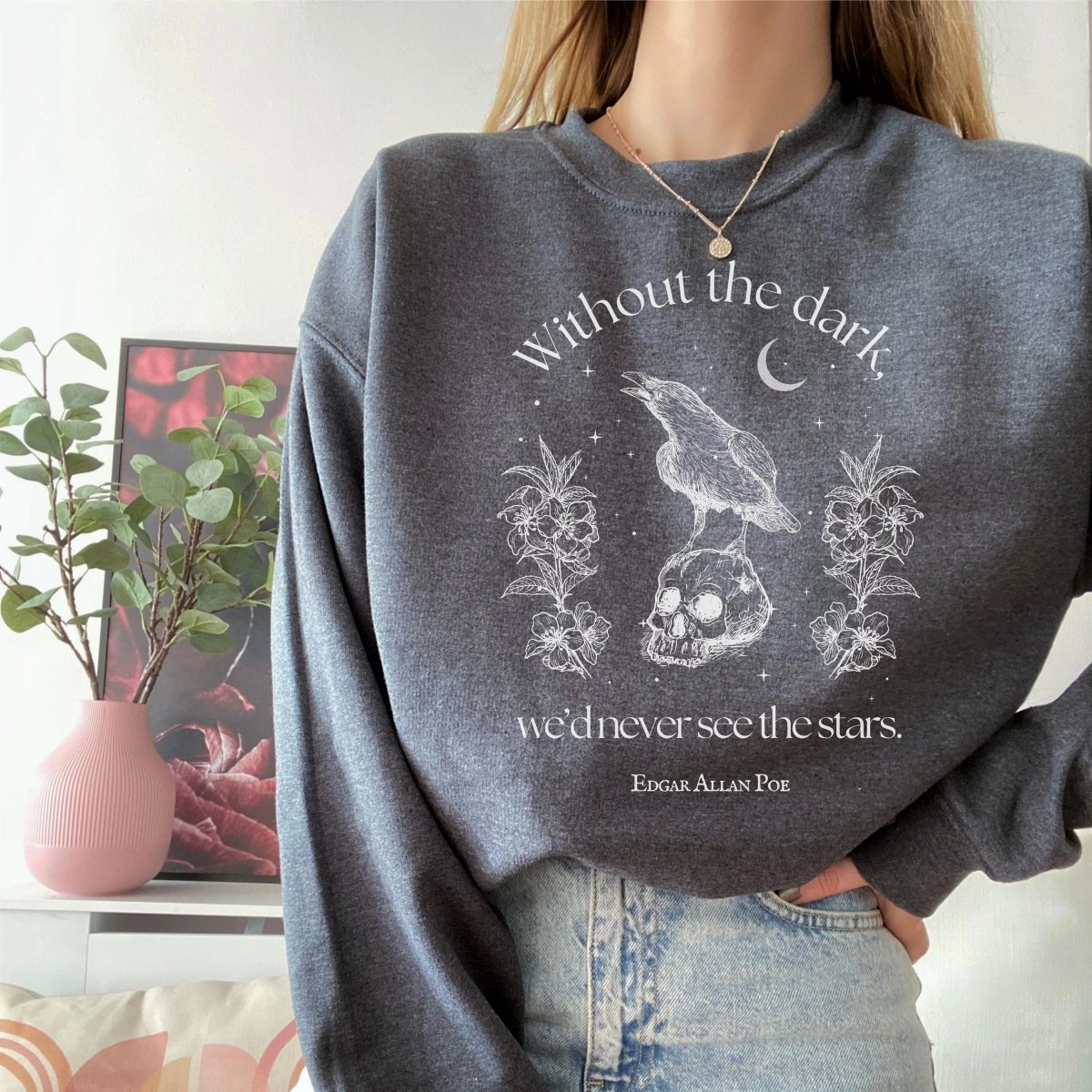 Edgar Allan Poe Sweatshirt | Dark Academia Cotton Blend Crewneck
