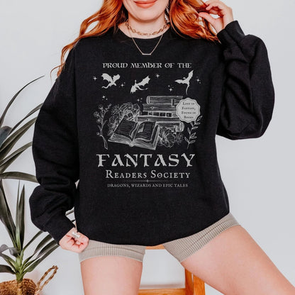 Fantasy Book Club Sweatshirt | Book Lover Cotton Blend Crewneck
