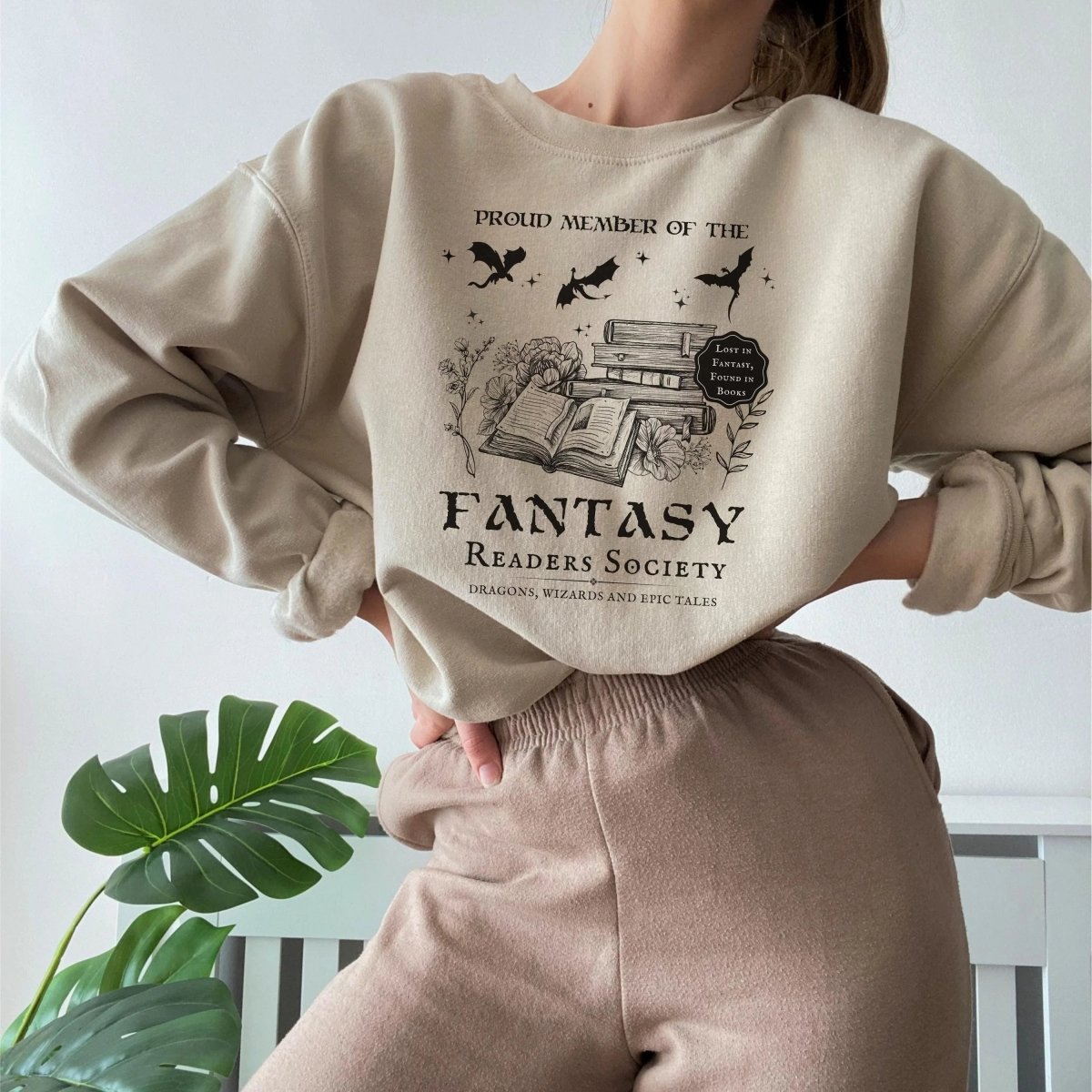Fantasy Book Club Sweatshirt | Book Lover Cotton Blend Crewneck