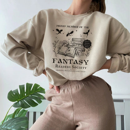 Fantasy Book Club Sweatshirt | Book Lover Cotton Blend Crewneck