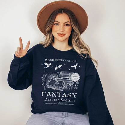 Fantasy Book Club Sweatshirt | Book Lover Cotton Blend Crewneck