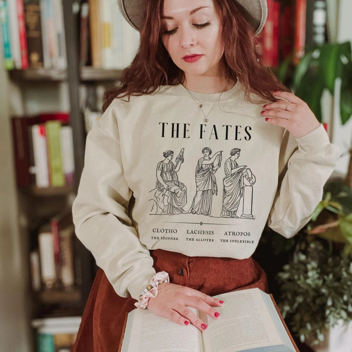 Fates Greek Myth Sweatshirt | Dark Academia Cotton Blend Crewneck