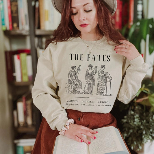 Fates Greek Myth Sweatshirt | Dark Academia Cotton Blend Crewneck