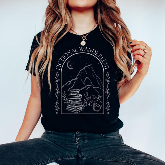 Fictional Wanderlust Bookish Tshirt