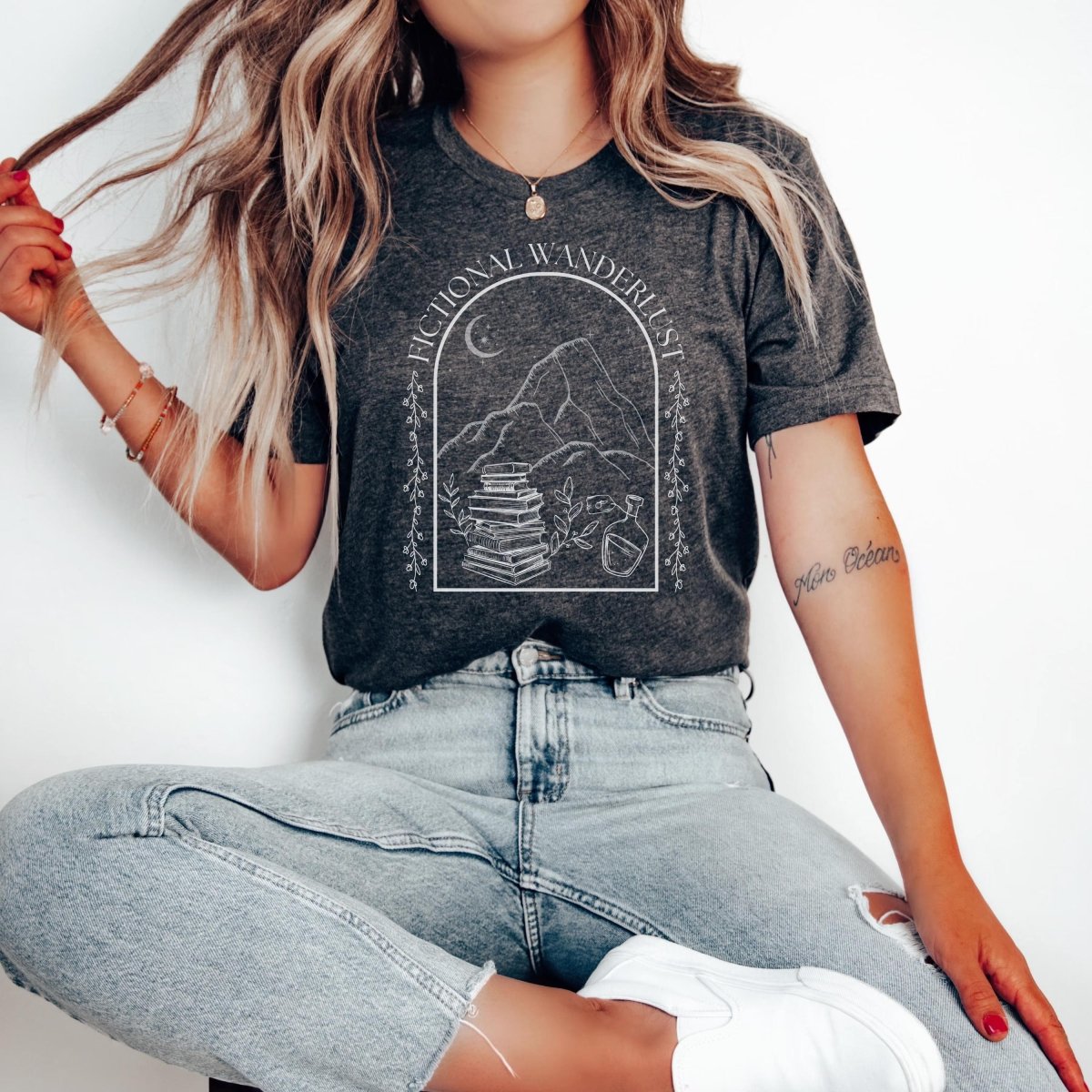 Fictional Wanderlust Bookish Tshirt