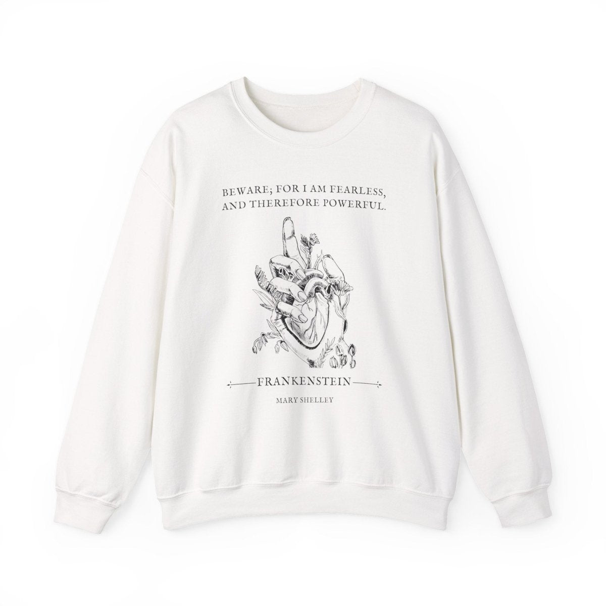 Frankenstein Quote Sweatshirt | Dark Academia Cotton Blend Crewneck