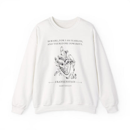 Frankenstein Quote Sweatshirt | Dark Academia Cotton Blend Crewneck