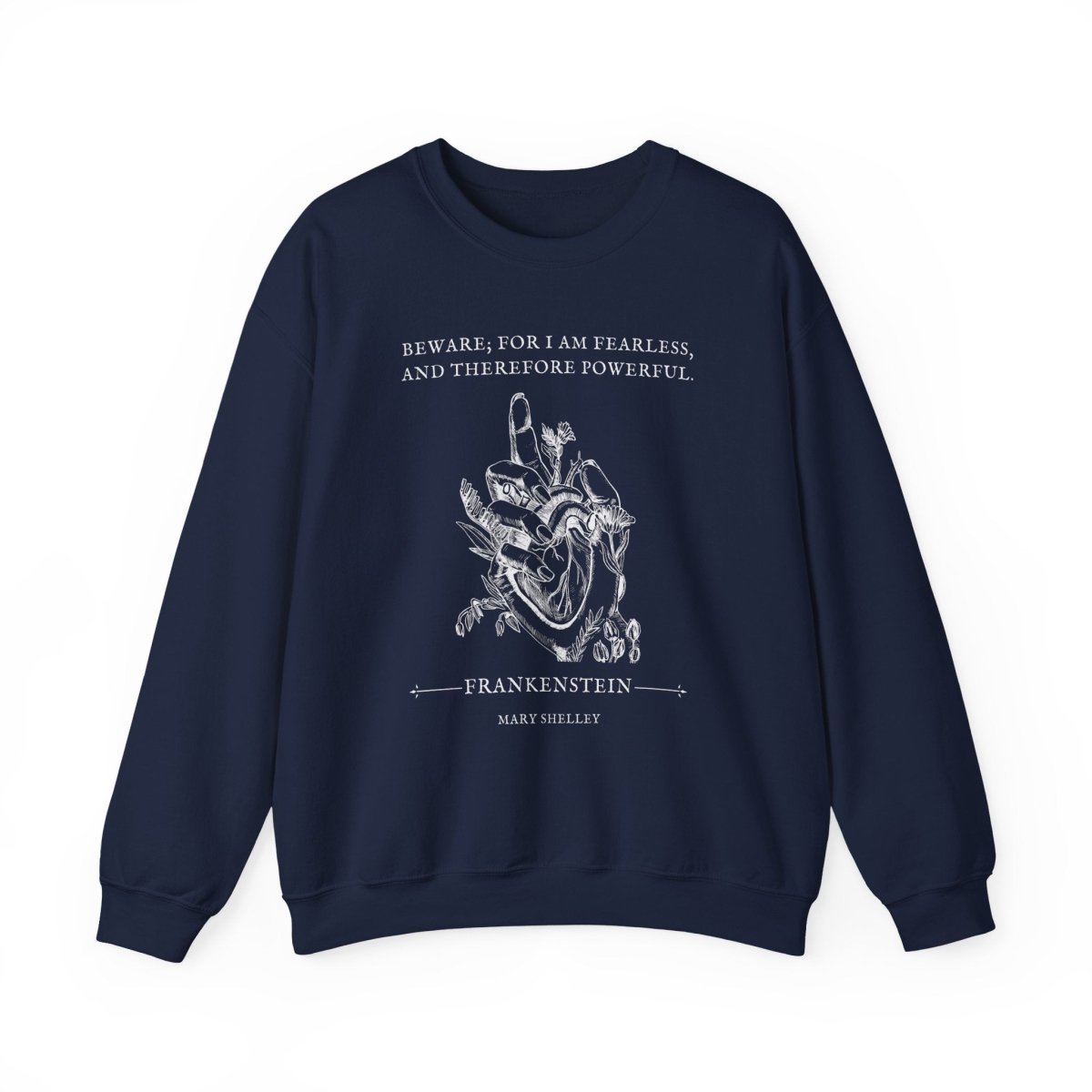 Frankenstein Quote Sweatshirt | Dark Academia Cotton Blend Crewneck