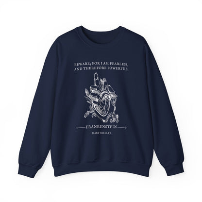 Frankenstein Quote Sweatshirt | Dark Academia Cotton Blend Crewneck
