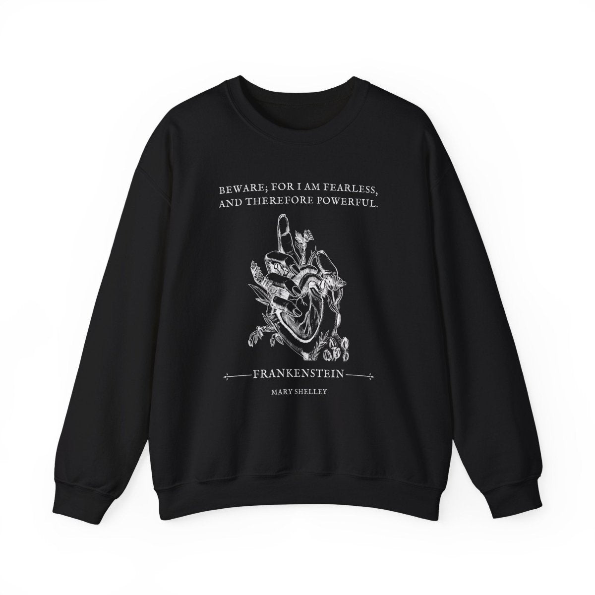Frankenstein Quote Sweatshirt | Dark Academia Cotton Blend Crewneck