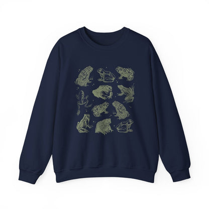 Frog Goblincore Sweatshirt | Cottagecore Cotton Blend Crewneck