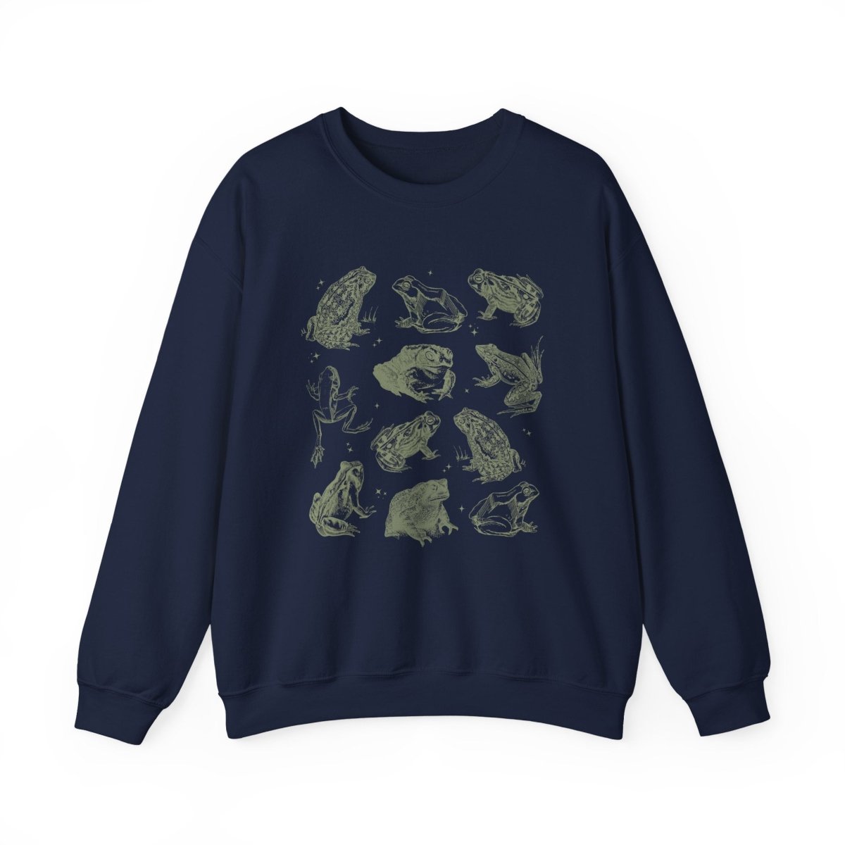 Frog Goblincore Sweatshirt | Cottagecore Cotton Blend Crewneck