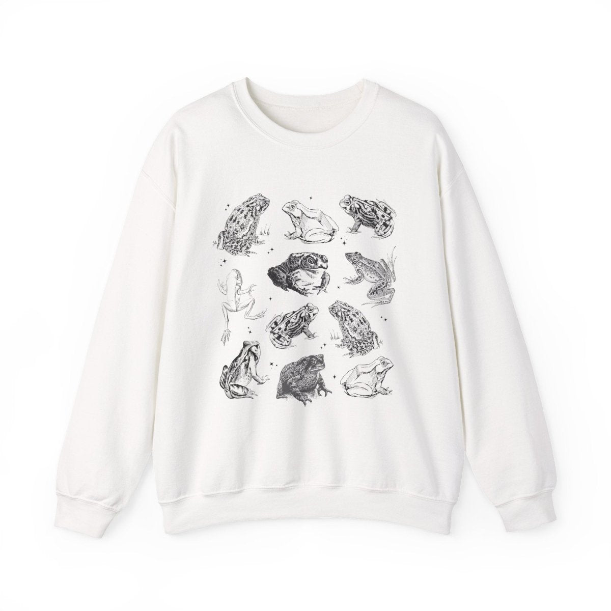 Frog Goblincore Sweatshirt | Cottagecore Cotton Blend Crewneck
