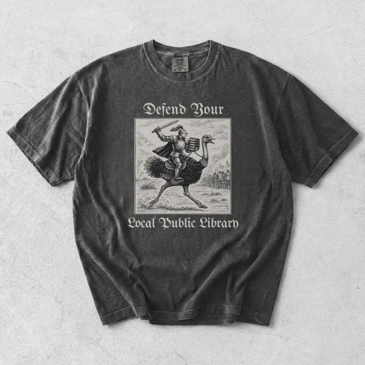 Funny Defend Your Library Tee