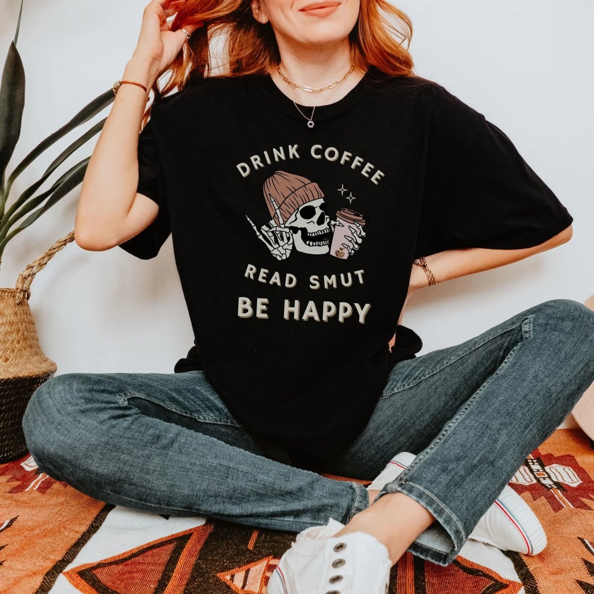 Funny Smut Coffee Shirt | Book Lover Soft 100% Cotton Tee