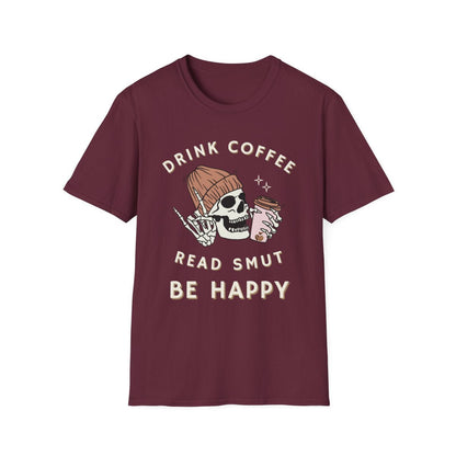 Funny Smut Coffee Shirt | Book Lover Soft 100% Cotton Tee
