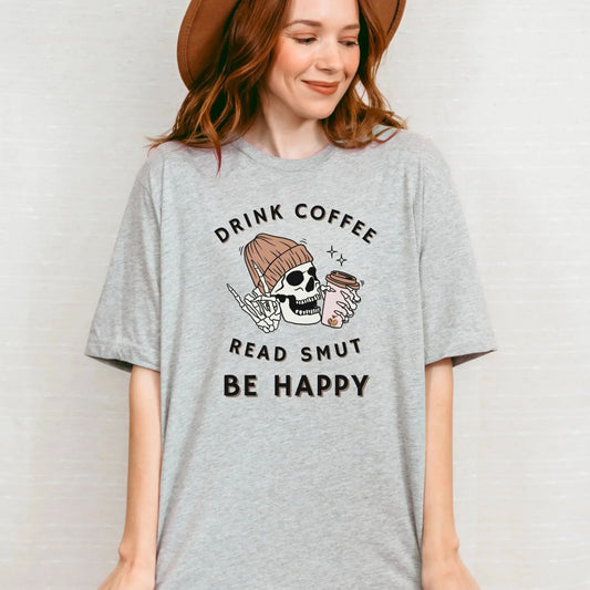 Funny Smut Coffee Shirt | Book Lover Soft 100% Cotton Tee