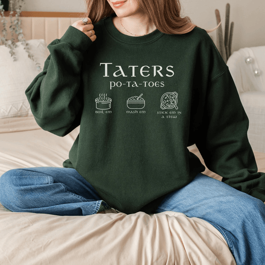 Funny Taters Sweatshirt | Fantasy Cotton Blend Crewneck