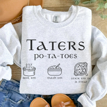 Funny Taters Sweatshirt | Fantasy Cotton Blend Crewneck