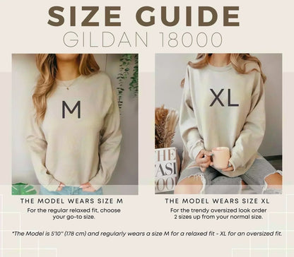 gildan 18000 size guide