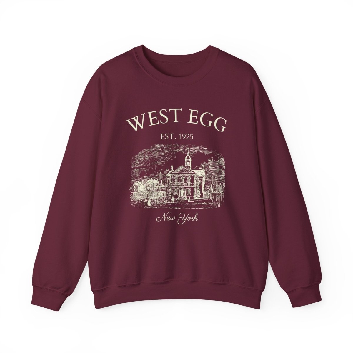 Great Gatsby West Egg Sweatshirt | Book Lover Cotton Blend Crewneck
