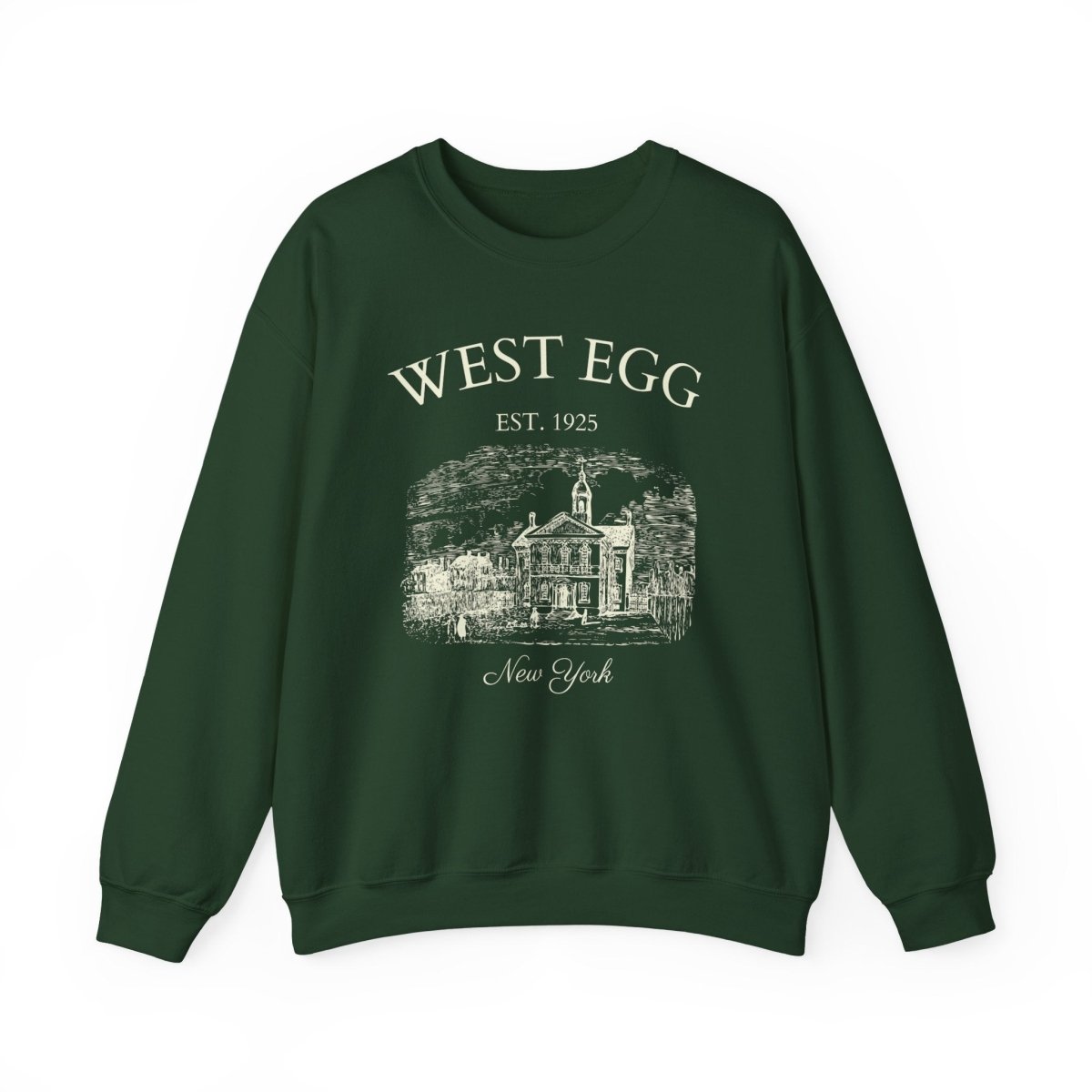 Great Gatsby West Egg Sweatshirt | Book Lover Cotton Blend Crewneck