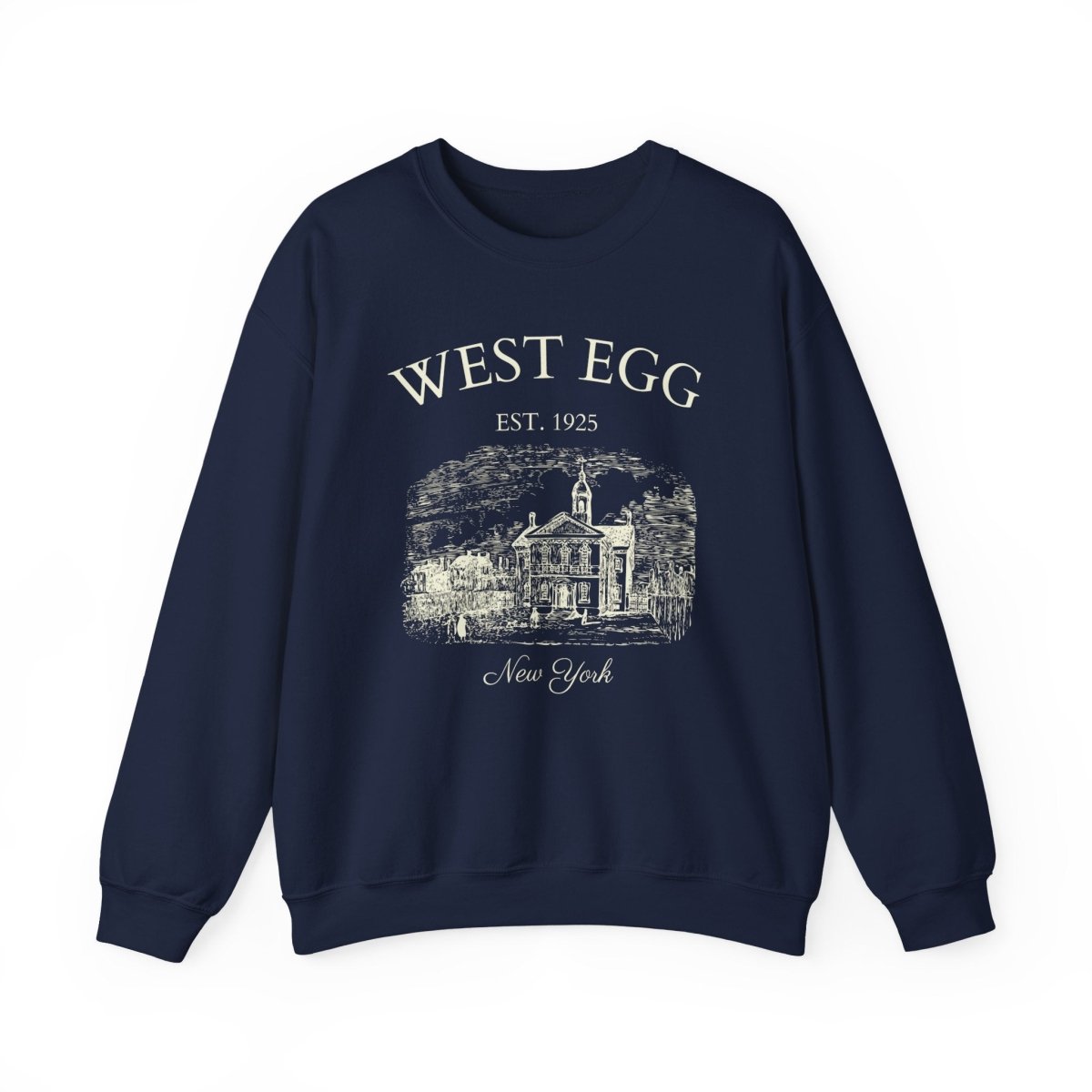 Great Gatsby West Egg Sweatshirt | Book Lover Cotton Blend Crewneck